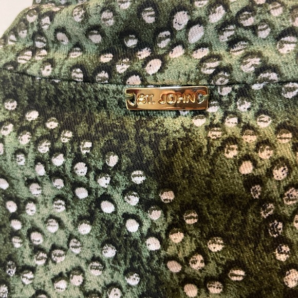 St. John Sport by Marie Gray Green Studded Jean Jacket - Picture 9 of 16